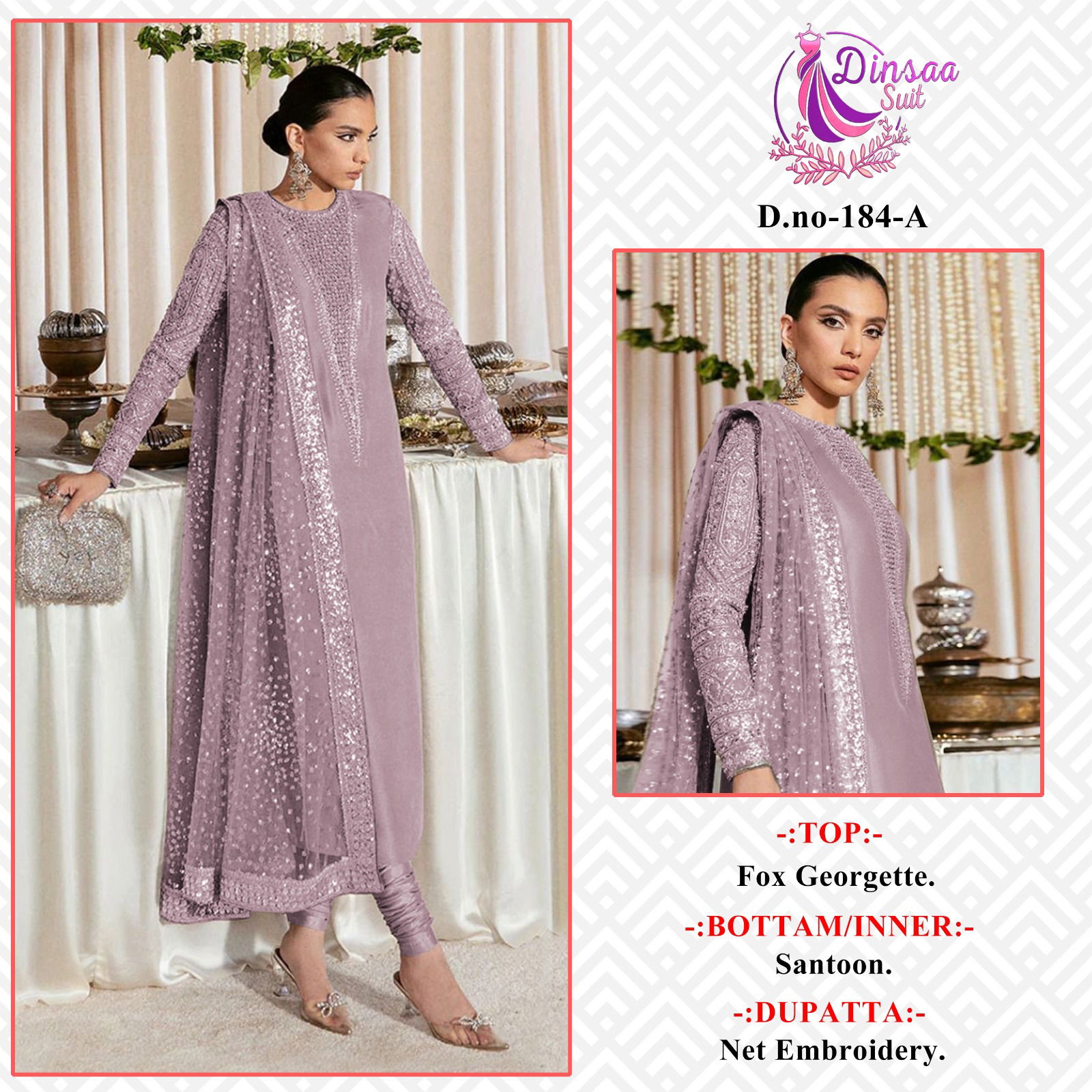 Dinsaa 184 Pakistani Suits Catalog